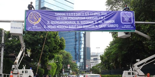 Hari pertama uji coba hapus 3 in 1, Jalan Gatot Subroto tetap macet