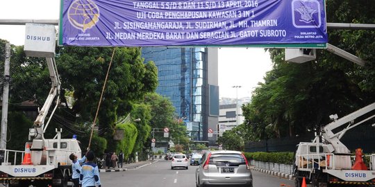 Uji coba penghapusan 3 in 1, volume kendaraan meningkat