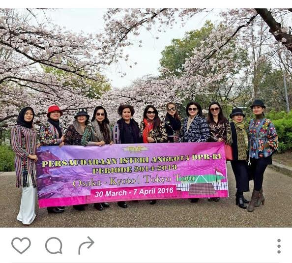 para istri anggota dpr jalan jalan ke tokyo