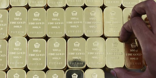 Hari ini, harga emas naik Rp 5.000 jadi Rp 569.000 per gram