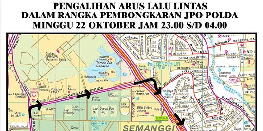 Tak ada pengalihan lalu lintas saat proyek jalan layang Semanggi