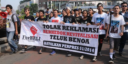 Aksi Forum Rakyat Bali tolak reklamasi Teluk Benoa
