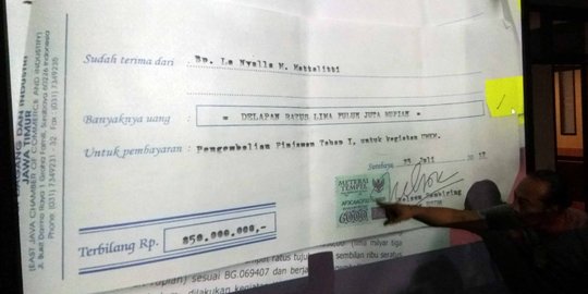 Materai jadi kunci membongkar dugaan korupsi dana hibah La Nyalla