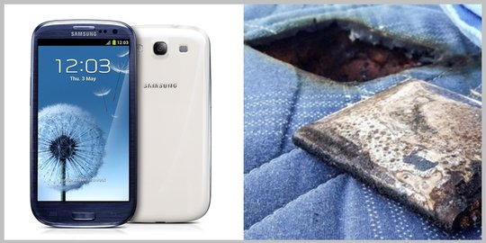 Samsung Galaxy S3 meledak di kasur, ciptakan lubang menganga