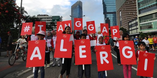 Aksi perempuan dan anak-anak kampanyekan tanggap alergi