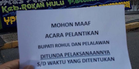 Terlibat kasus korupsi, bupati Rokan Hulu mendadak batal dilantik