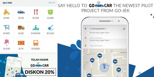 Akhirnya GO-JEK luncurkan layanan sewa mobil 'GO-CAR'