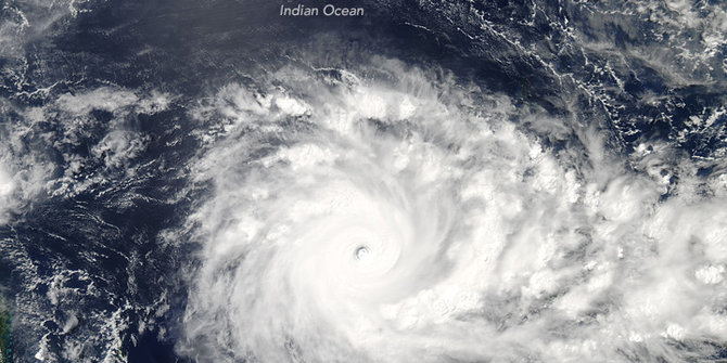 Badai terkuat di samudra Hindia tertangkap kamera NASA 