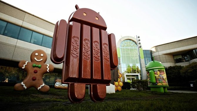 patung android kitkat