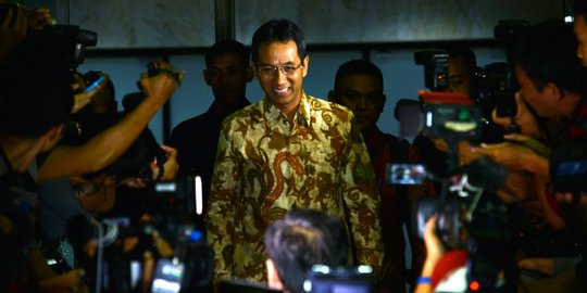 Mendadak, bakal cawagub Ahok jalani pemeriksaan KPK