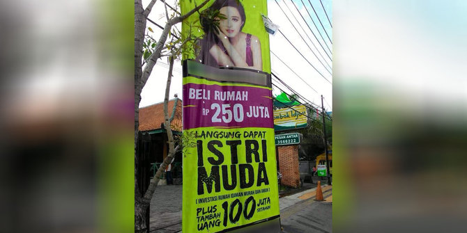 Iklan rumah kreatif, beli satu unit bisa dapat 'istri muda 