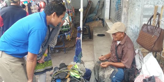 Bersama istri, Sandiaga Uno blusukan ke Pasar Kebon Pala