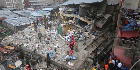 Bocah setahun ditemukan selamat dalam reruntuhan bangunan di Kenya