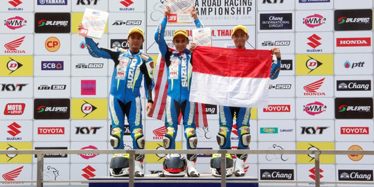 Pebalap Indonesia penuhi podium, tak beri kesempatan tuan rumah