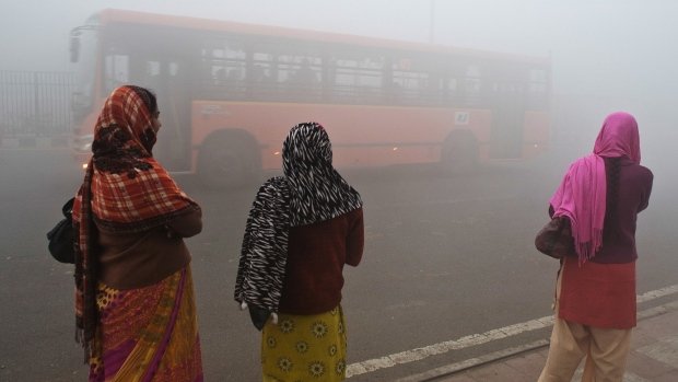 kabut asap di new delhi india