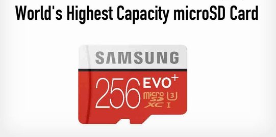 Samsung rilis kartu microSD berkapasitas 256GB, terbesar di dunia!