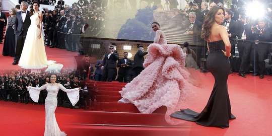 Gaun glamor para bintang cantik di Festival Film Cannes 2016
