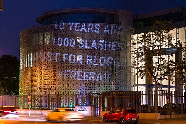 aksi protes aktivis ham jerman di kedutaan arab saudi