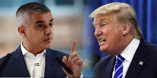 Deretan perang kata-kata Shadiq Khan vs Donald Trump