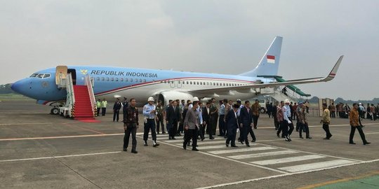 Kembali dari Rusia, Presiden Jokowi disambut Wapres JK hingga Ahok