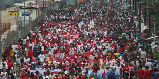 Ratusan relawan PMI long march tuntut DPR sahkan RUU Kepalangmerahan