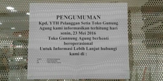 Toko buku legendaris Gunung Agung Bandung tutup  merdeka.com