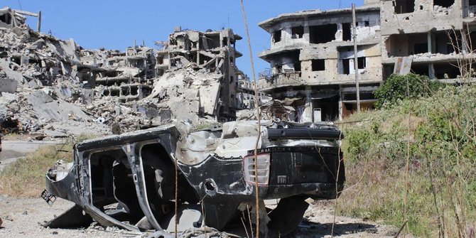 Potret kehancuran Kota Homs di Suriah usai perang selama 4 tahun