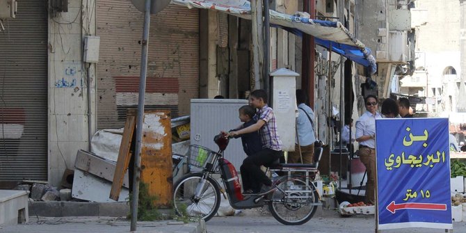 Aktivitas keseharian warga Homs usai dilanda perang di negerinya