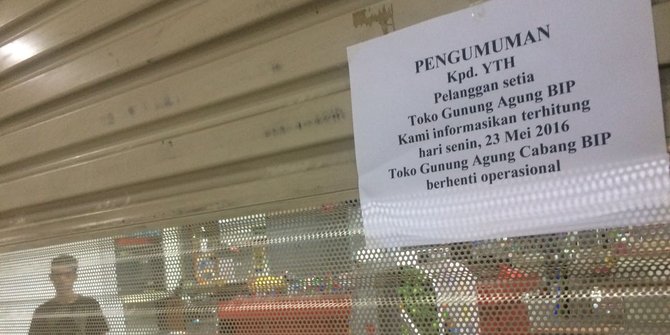 Toko buku Gunung Agung di Bandung tutup, pelanggan kecewa