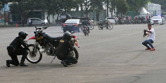 Aksi kepolisian bekuk teroris di Parkir Timur Senayan