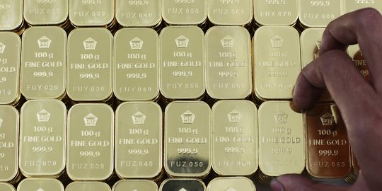 Harga emas Antam stagnan di posisi Rp 580.000 per gram