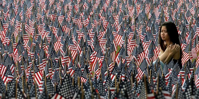Peringatan Hari Pahlawan, 37 Ribu bendera AS dipajang di Boston