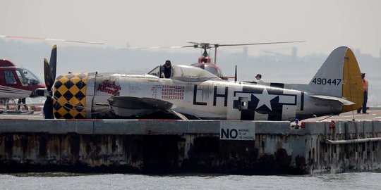 Ini pesawat tempur era Perang Dunia II yang jatuh di Sungai Hudson