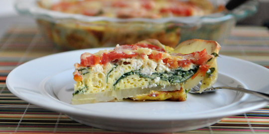 Solusi lezat buat si anti sayur 1: cheesy tomato & spinach quiche