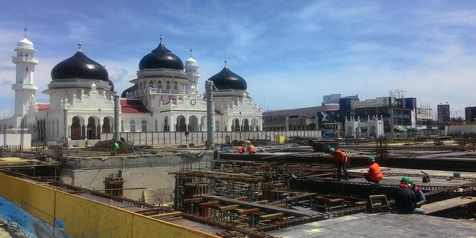 Menengok proyek renovasi Masjid Baiturrahman di Aceh