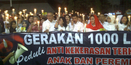 Marak perkosaan, ribuan perempuan aksi 1.000 lilin di Semarang