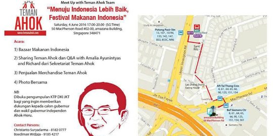 Ditahan di Singapura, pendiri Teman Ahok bantah acara kumpulkan KTP