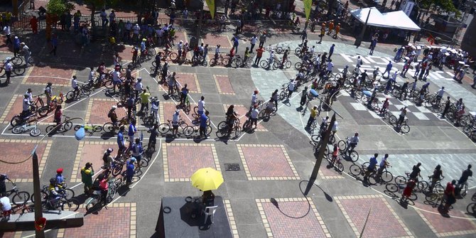 Cara unik warga Kolombia rayakan Hari Sepeda