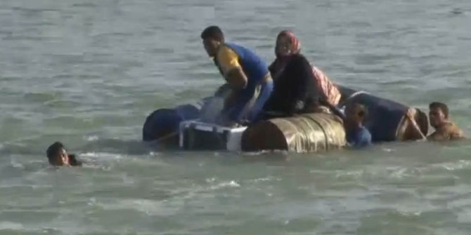 Aksi nekat warga Fallujah kabur dari ISIS menyeberangi Sungai Efrat