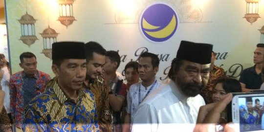 Jokowi, JK dan Jaksa Agung hadir buka puasa bersama di kantor NasDem