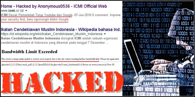 Akibat minta blokir Google dan YouTube, situs ICMI diretas hacker