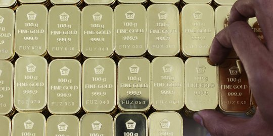 Harga emas Antam stagnan di Rp 582.000 per gram