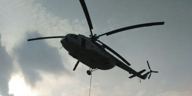 Helikopter MI-8 BNPB bantu padamkan kebakaran hutan Riau