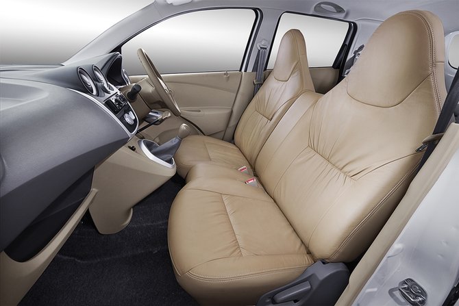 datsun go beige leather seat