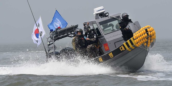 Manuver militer Korsel dan PBB di perairan takuti kapal asing