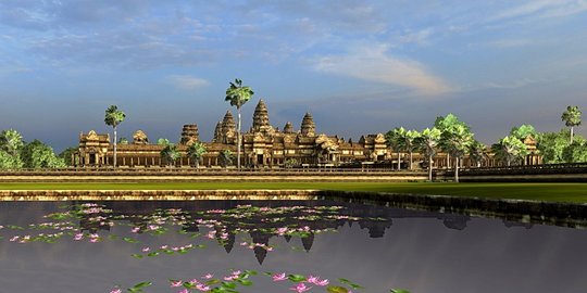 Kota kuno terkubur dekat Angkor Wat ditemukan arkeolog