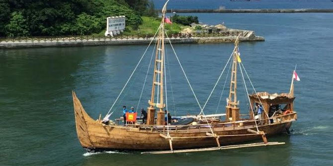 Sebulan berlayar, Kapal Spirit of Majapahit tiba di Okinawa Jepang