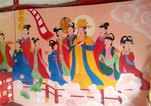 lukisan dinding di kuil yunjie