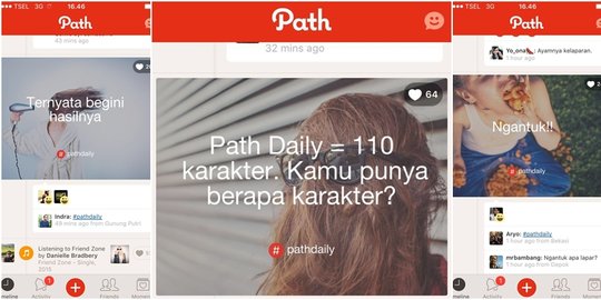 Ramai-ramai pengguna Path coba #pathdaily, kamu sudah?