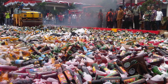 Selama Ramadan, Pemkot Bekasi sita 500 botol minuman keras
